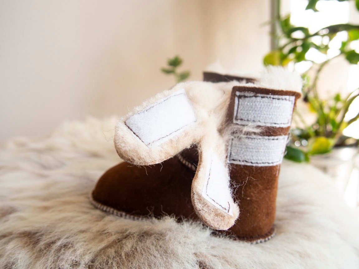 Baby Brown Sheepskin Boots.