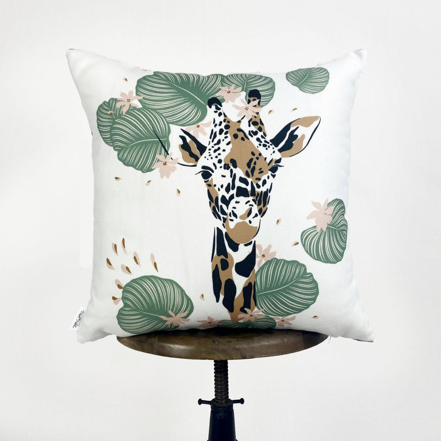 Giraffe | Giraffe Decor | Giraffe Print | Leaves | Decorative Pillows