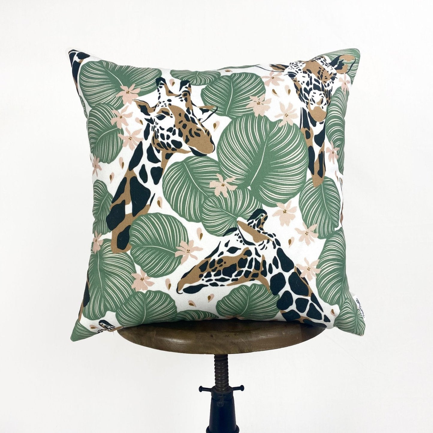 Giraffe | Giraffe Decor | Giraffe Print | Leaves | Decorative Pillows