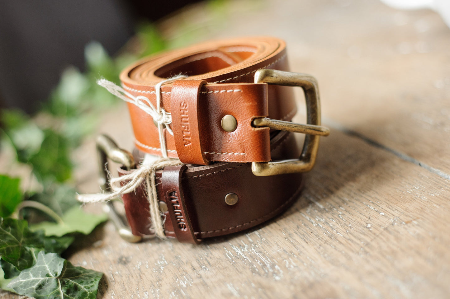 Leather Belt Men and Women, Personalized Belts with Buckles, Leather