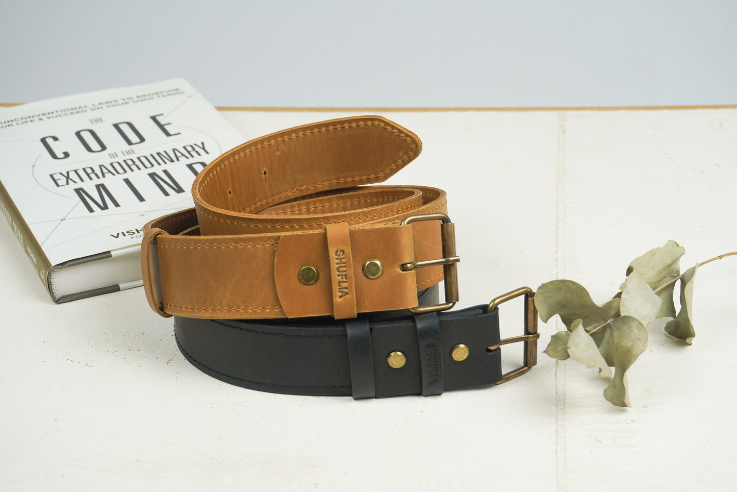 Leather Belt Men and Women, Personalized Belts with Buckles, Leather