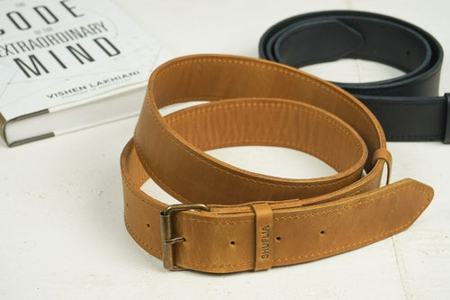 Leather Belt Men and Women, Personalized Belts with Buckles, Leather