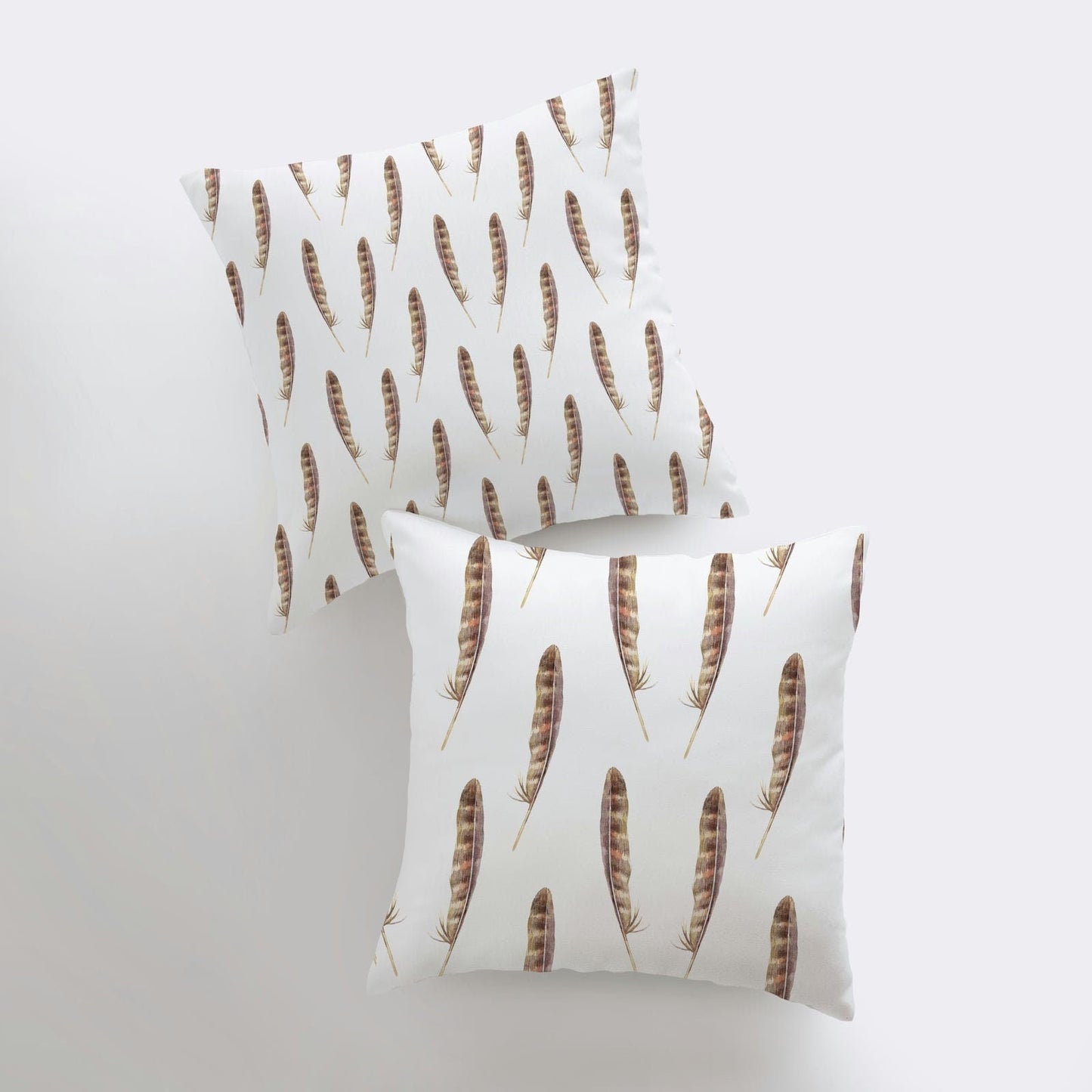 Brown Feathers | Pillow Cover | Bird Lover | Pillow | Animal Decor |