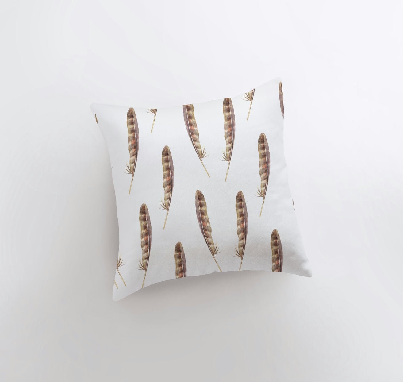 Brown Feathers | Pillow Cover | Bird Lover | Pillow | Animal Decor |