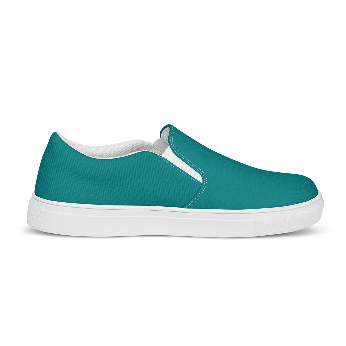 Mens Slip-on Canvas Shoes Dark Teal Green