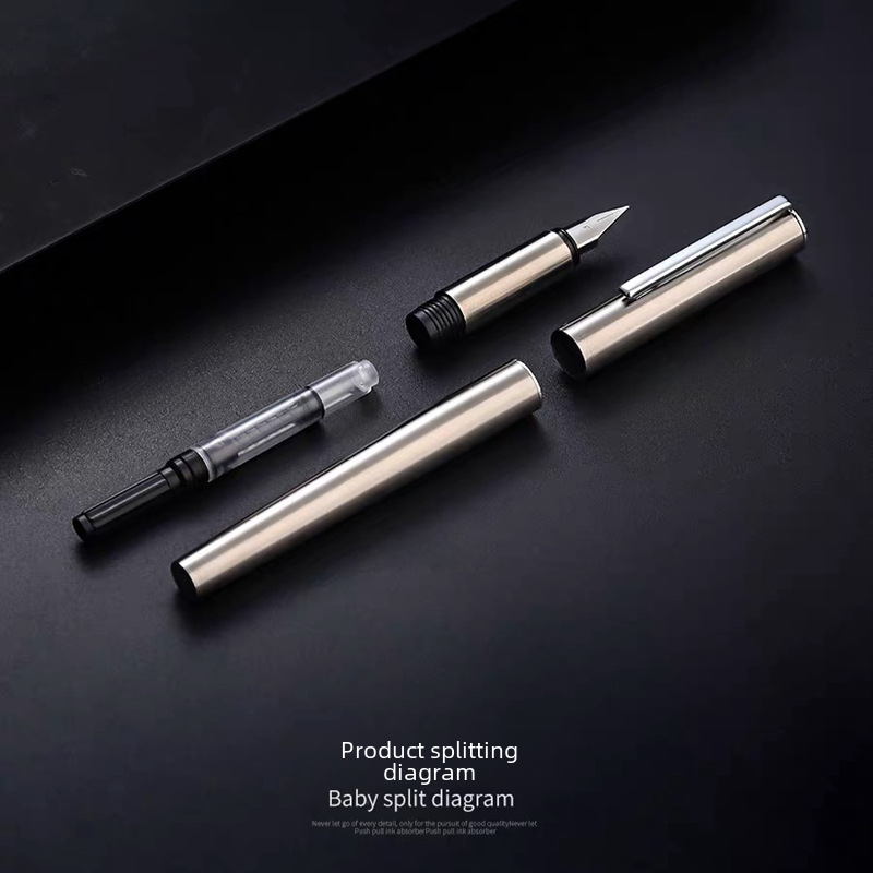 Jinhao 35 fountain pen all-steel extremely black metal adult office gift, student teacher practice word with wholesale