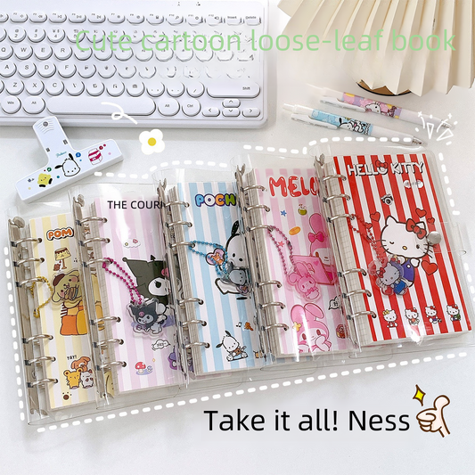 Cute girly heart DIY hand ledger set small fresh high-value loose-leaf coil student girl notebook