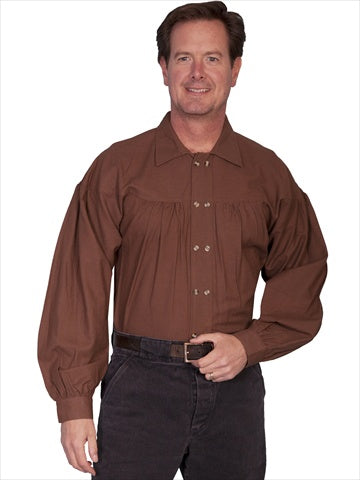 Rangewear 100 Percent Cotton Mens Saber River Shirt - Chocolate, X