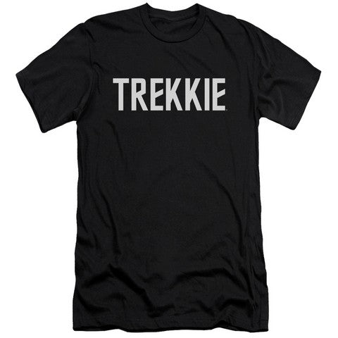 Trevco Star Trek-Trekkie - Short Sleeve Adult 30-1 Tee - Black- Medium