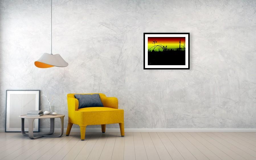 Tumbling Down Modern Abstract Sunset Pop Art Print