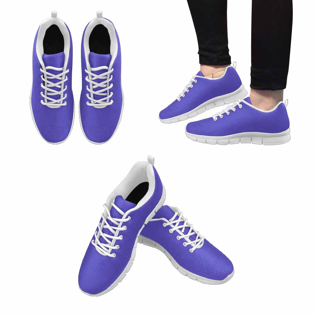 Sneakers For Men, Blue Iris - Running Shoes