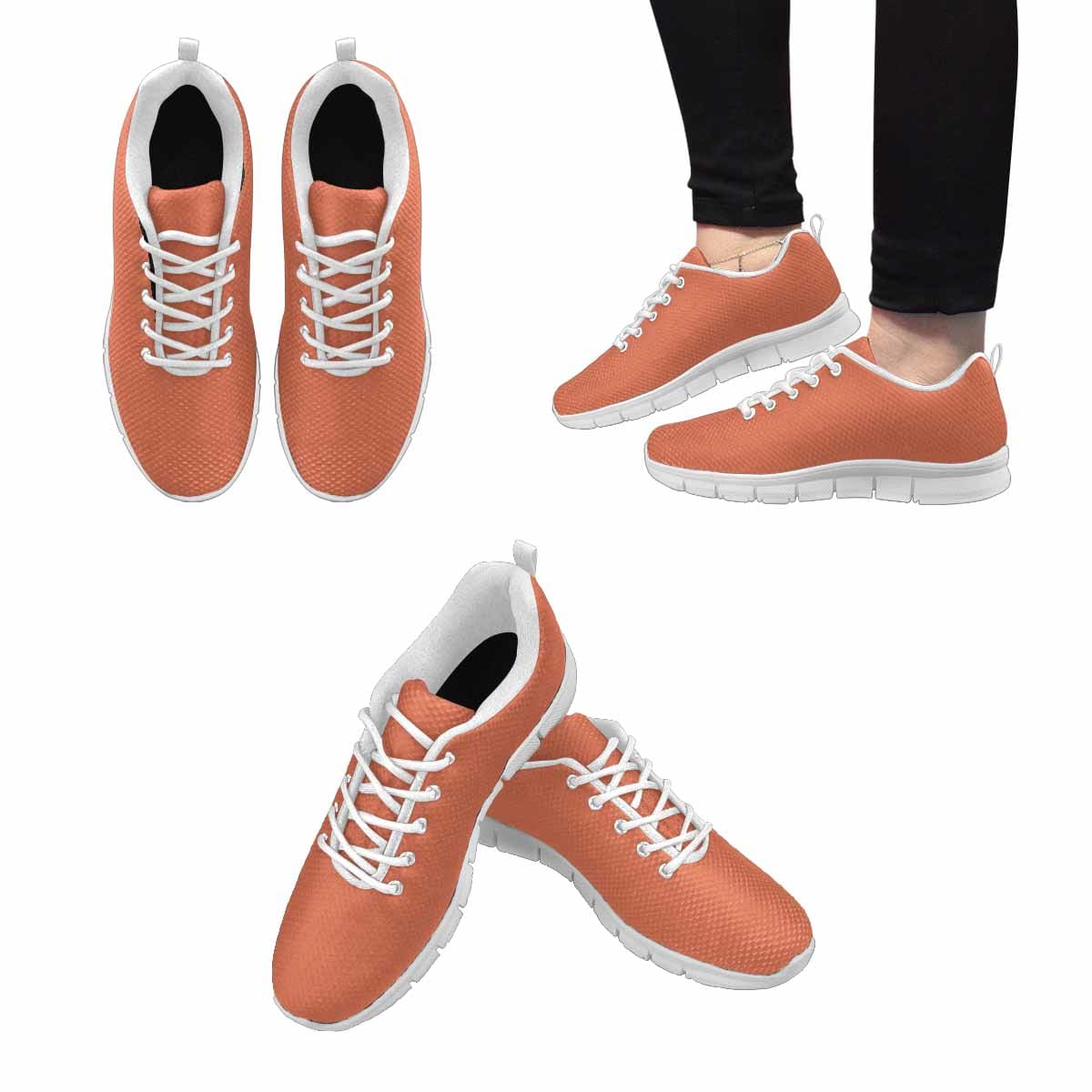 Sneakers For Men, Burnt Sienna Red - Running Shoes