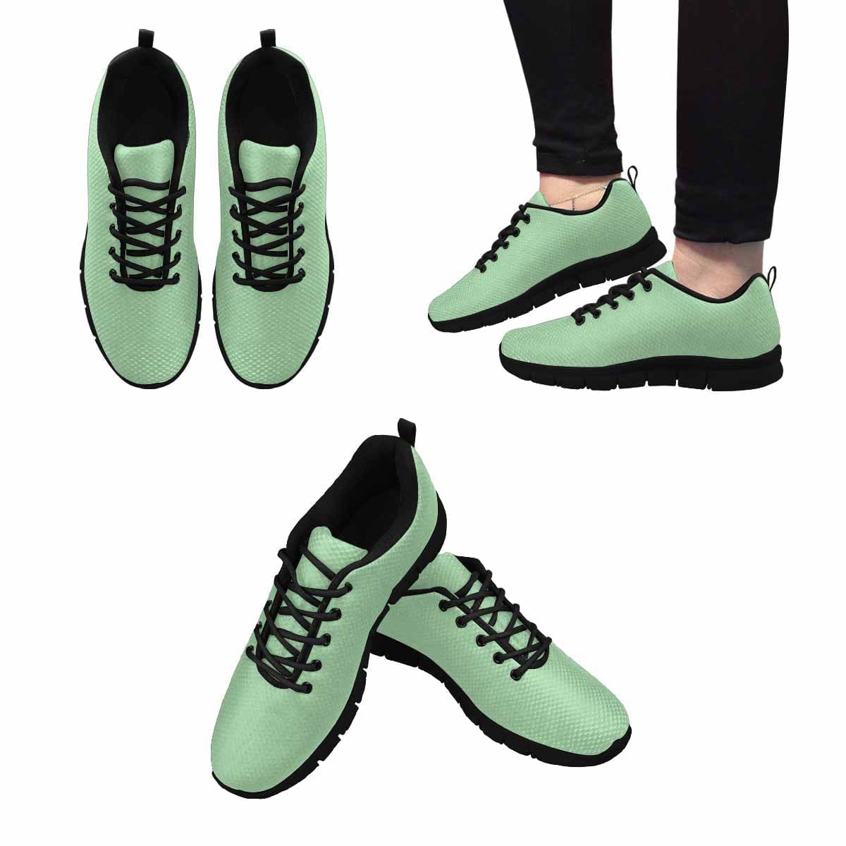 Sneakers For Men, Celadon Green - Running Shoes