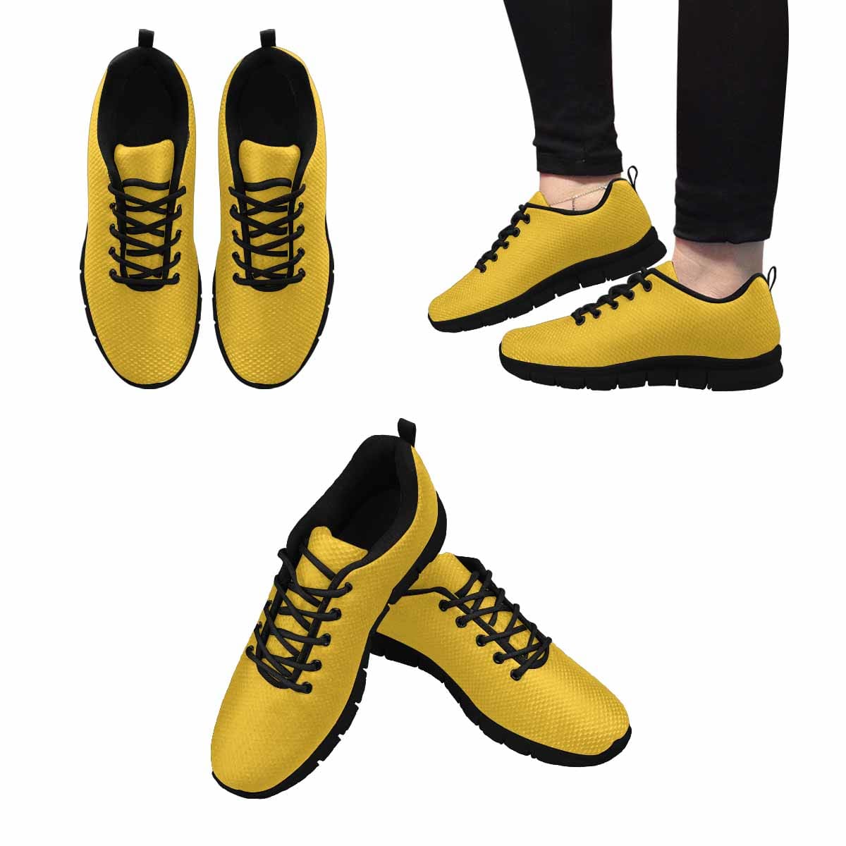 Sneakers For Men, Freesia Yellow - Running Shoes