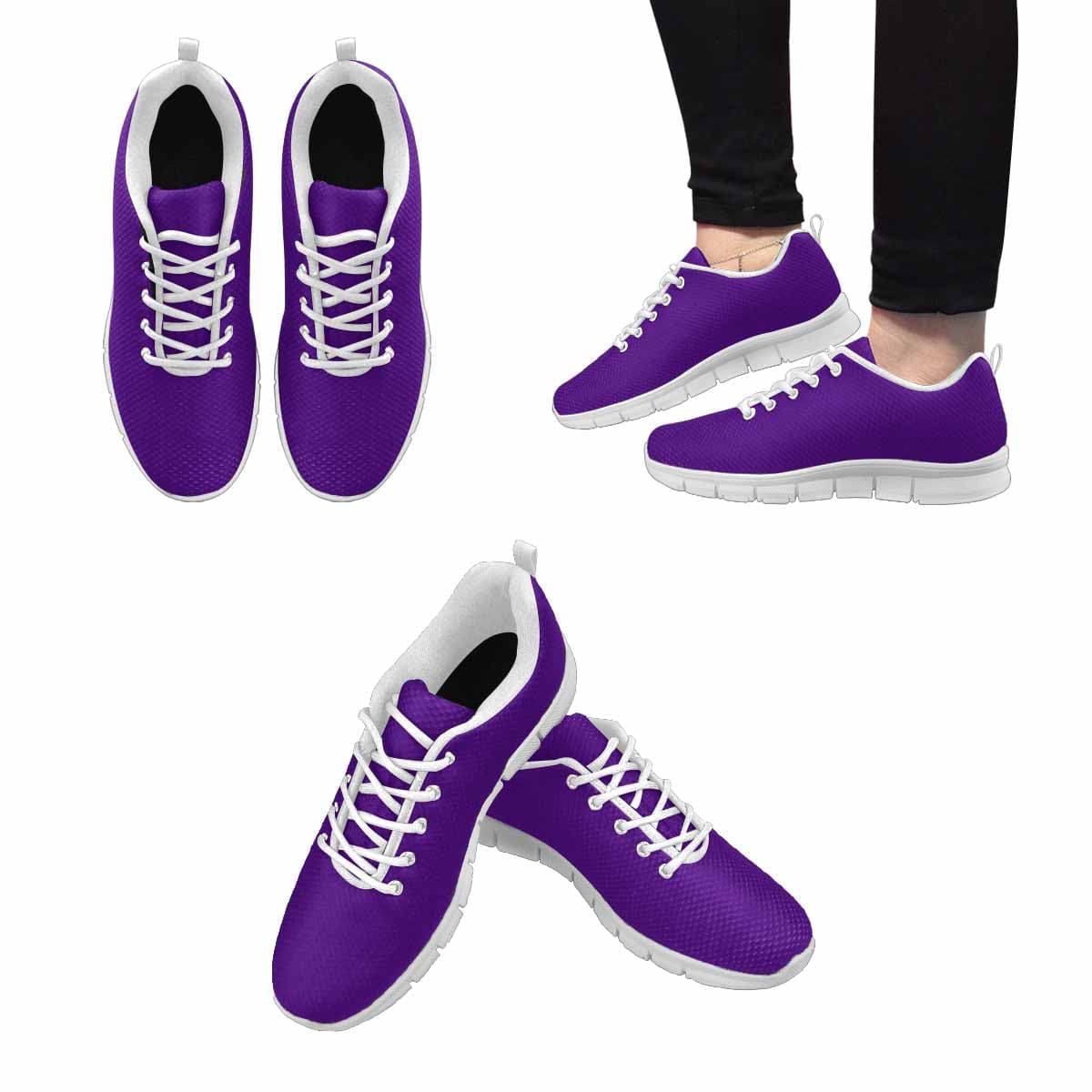 Sneakers For Men, Indigo Purple - Running Shoes